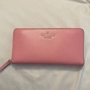 Kate Spade Vibrant Pink Zip-Around Wallet